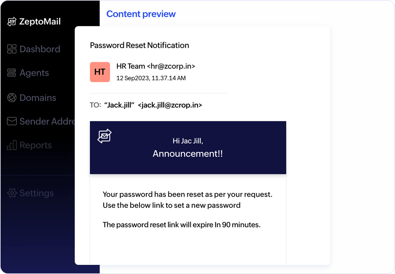 Email content retention