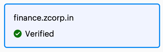 Verified status Verified status