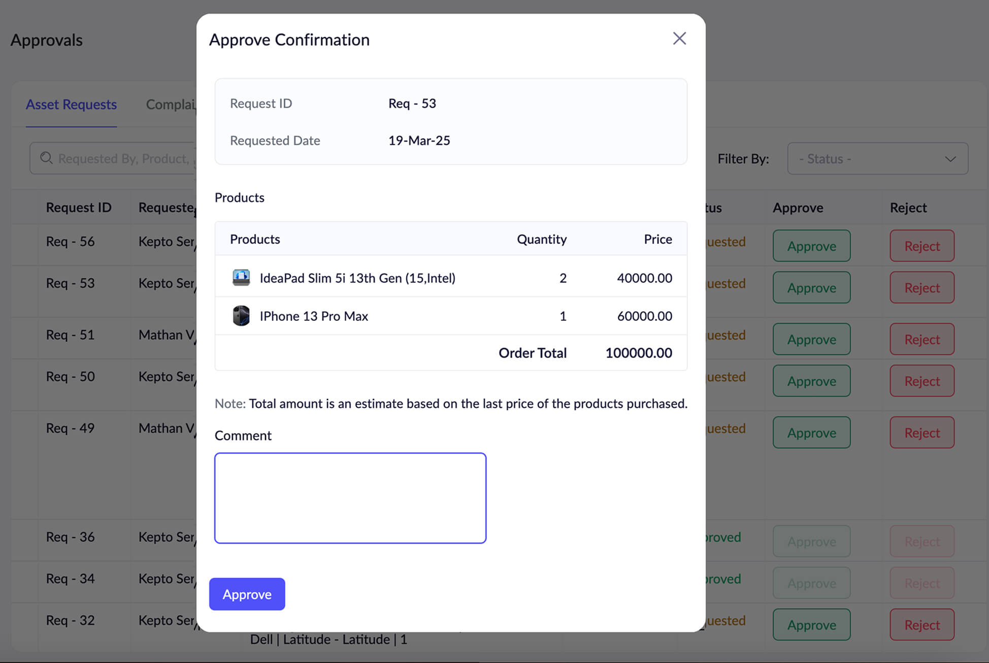 approvals