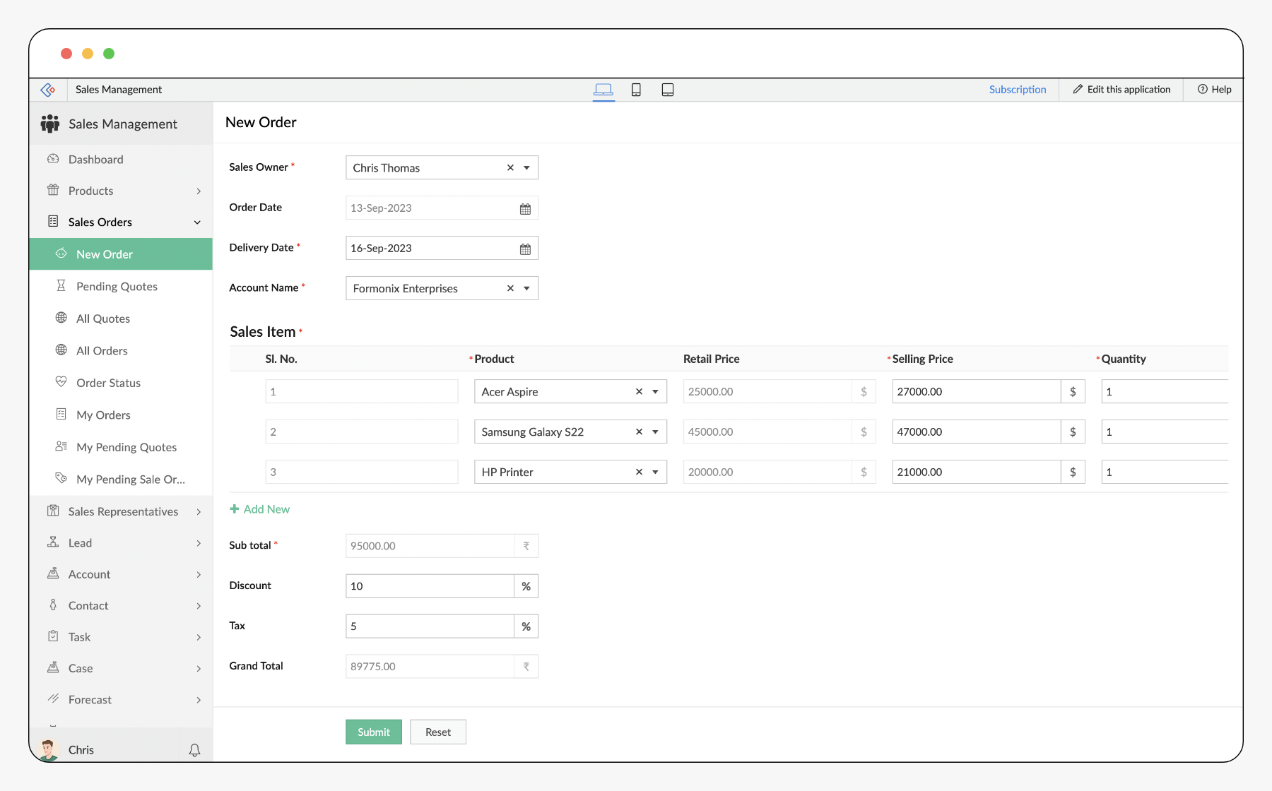 Free Sales Management Tracking Software Zoho Creator