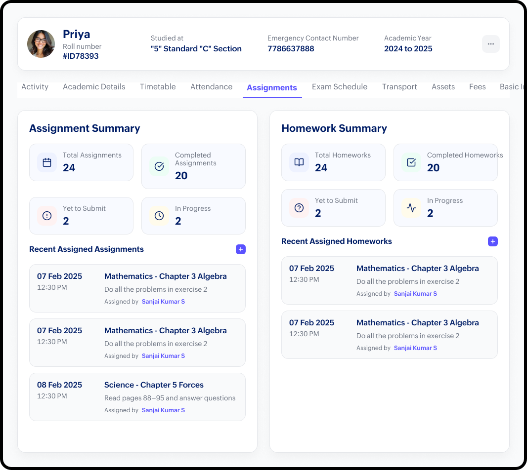 Customer portal dashboard preview