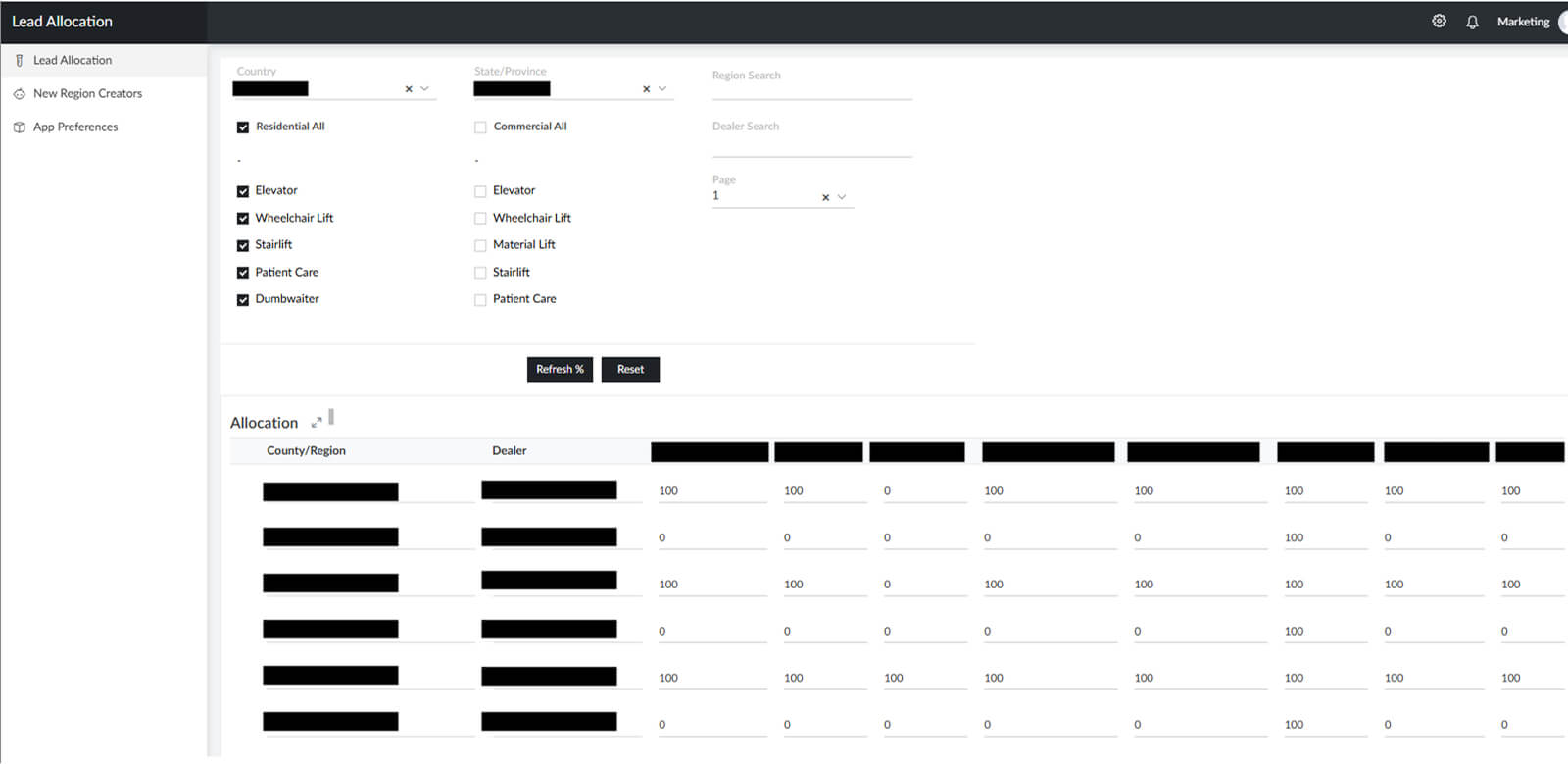 Lead allocation application