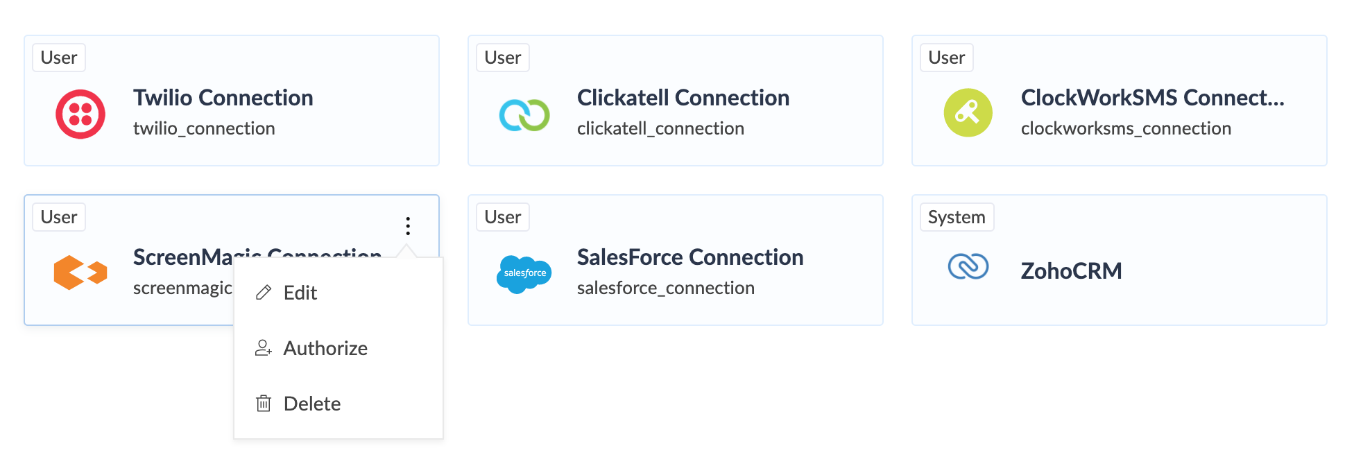 Manage Connections Zoho Creator Help