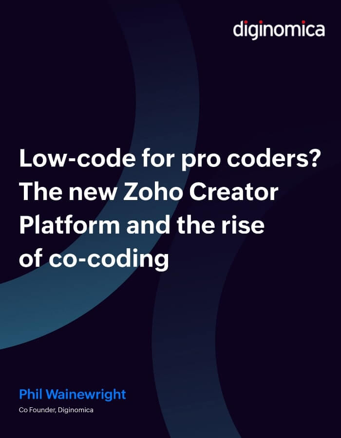 Low-code for pro coders? The new Zoho Creator Platform and the rise of co-coding