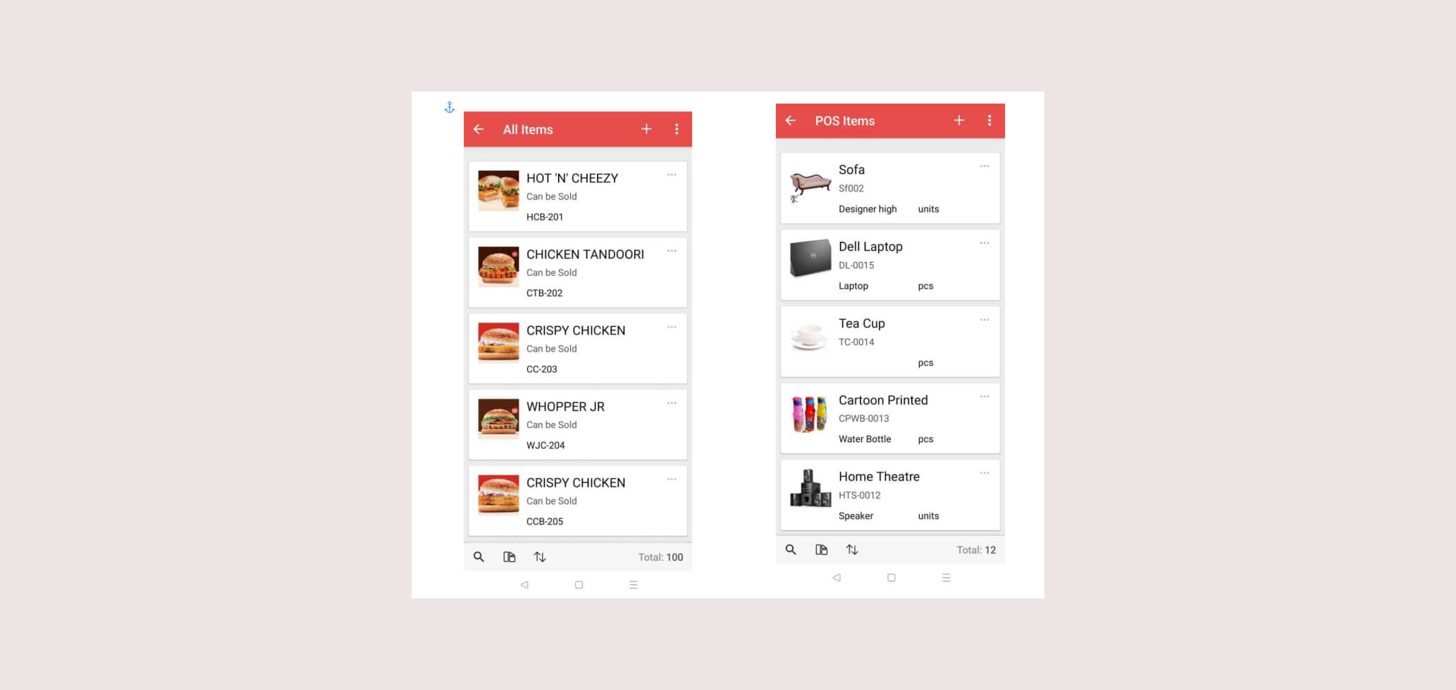 Orderliee mobile view