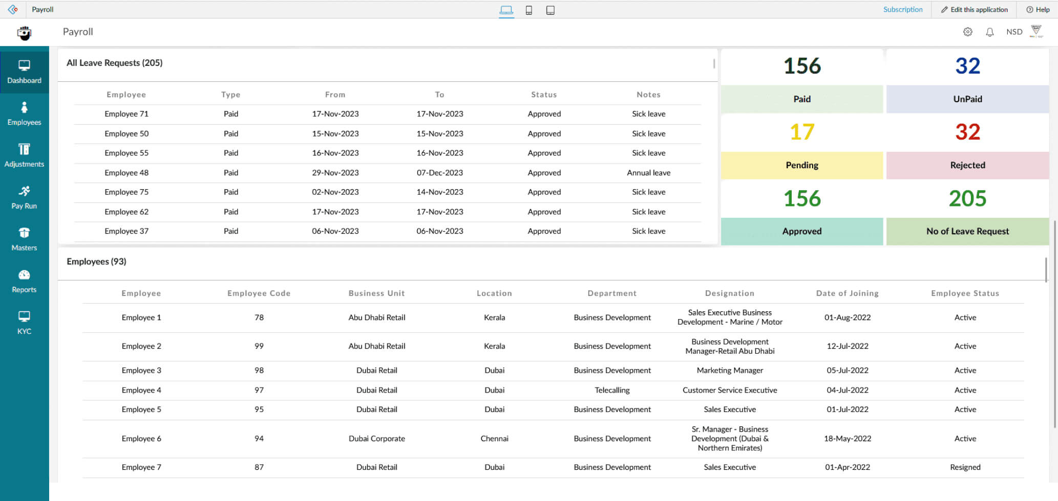 paysif employee dashboard