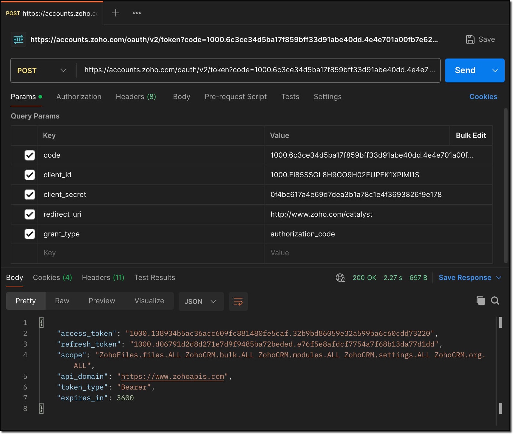 Generating access code for bulk processor
