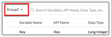 Edit a CRM variable group