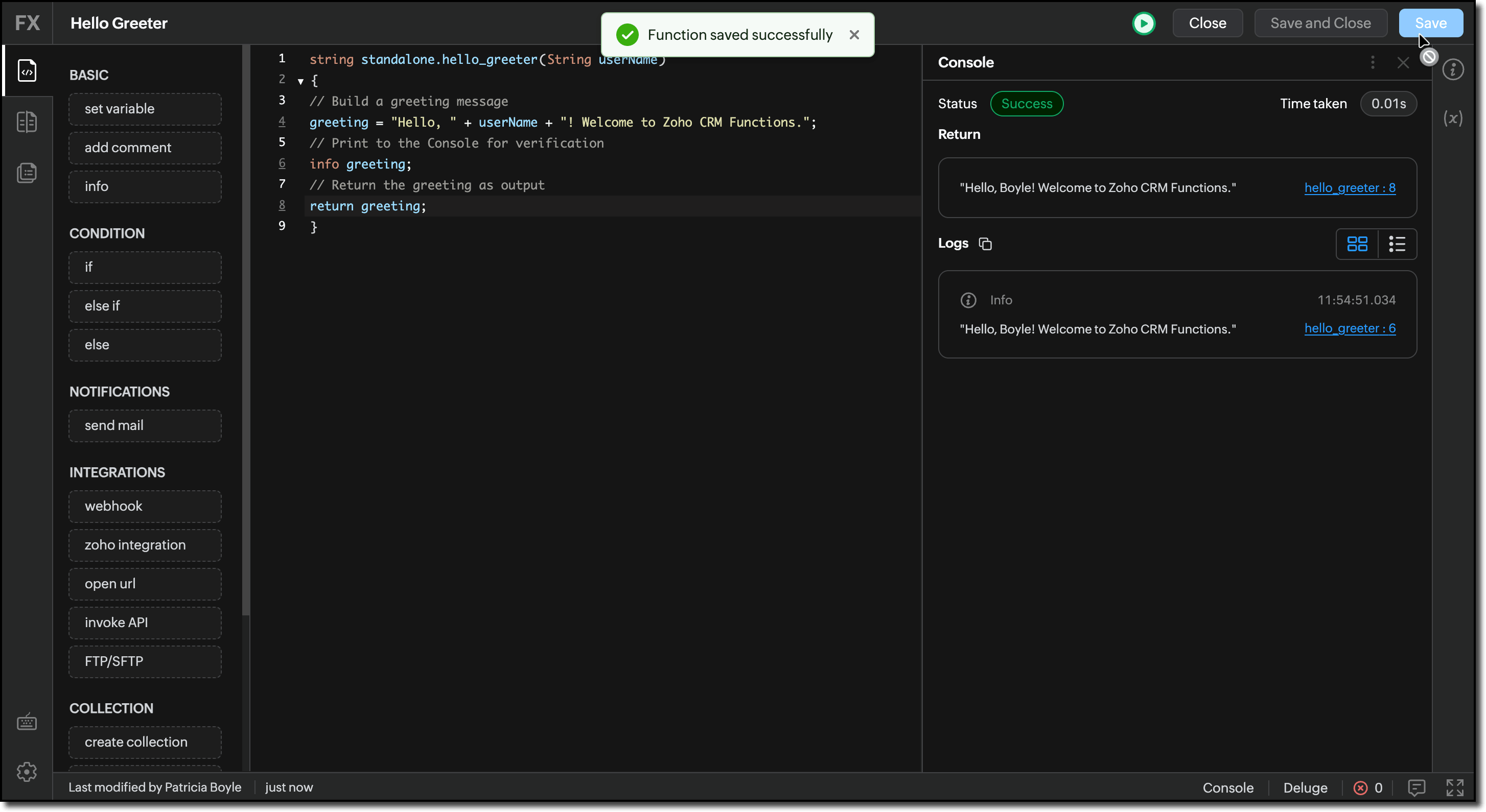 Save Standalone Function