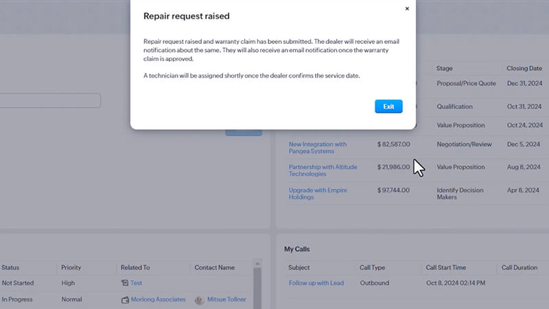 one stop repair requests for distributors