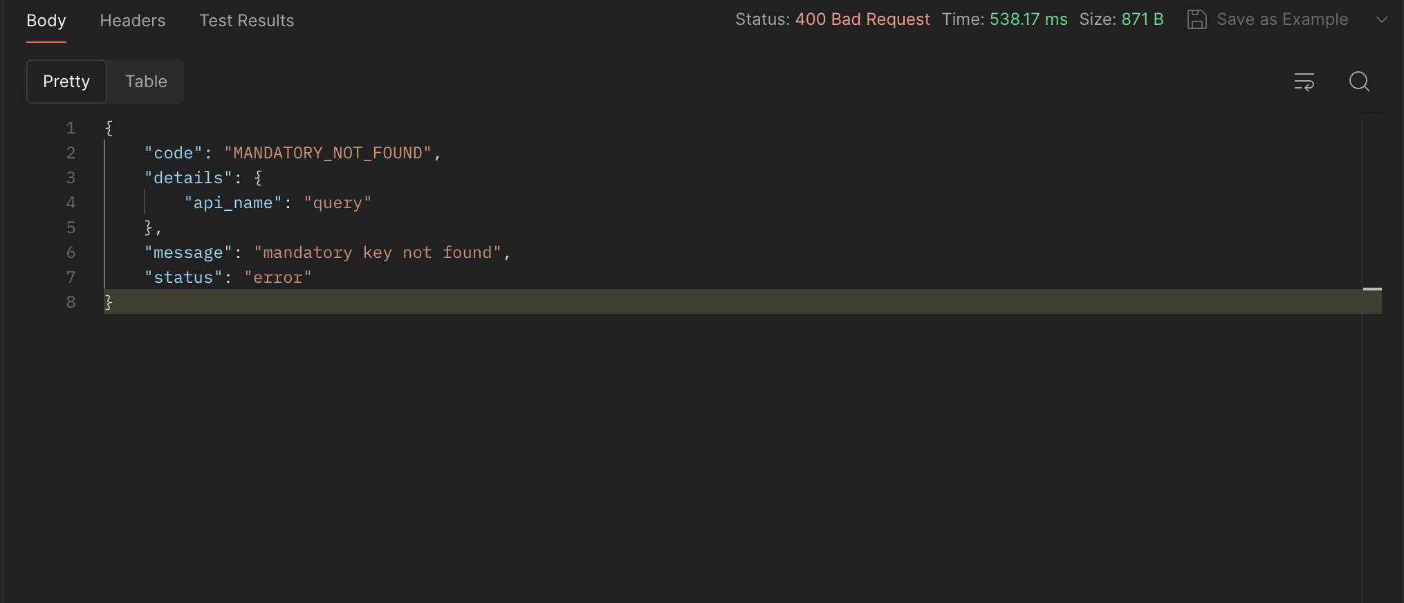 GraphQL error