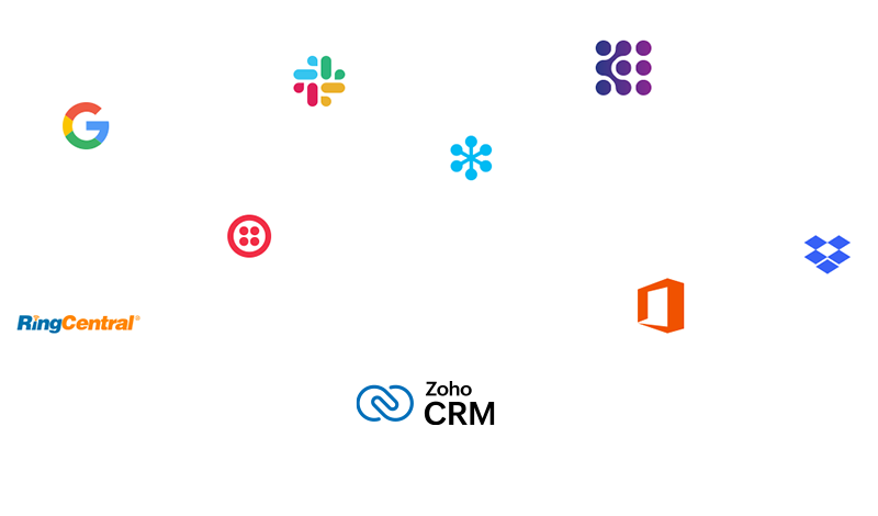 Zoho CRM was built to integrate with other apps and services you use every day