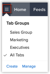 Grupos de Abas
