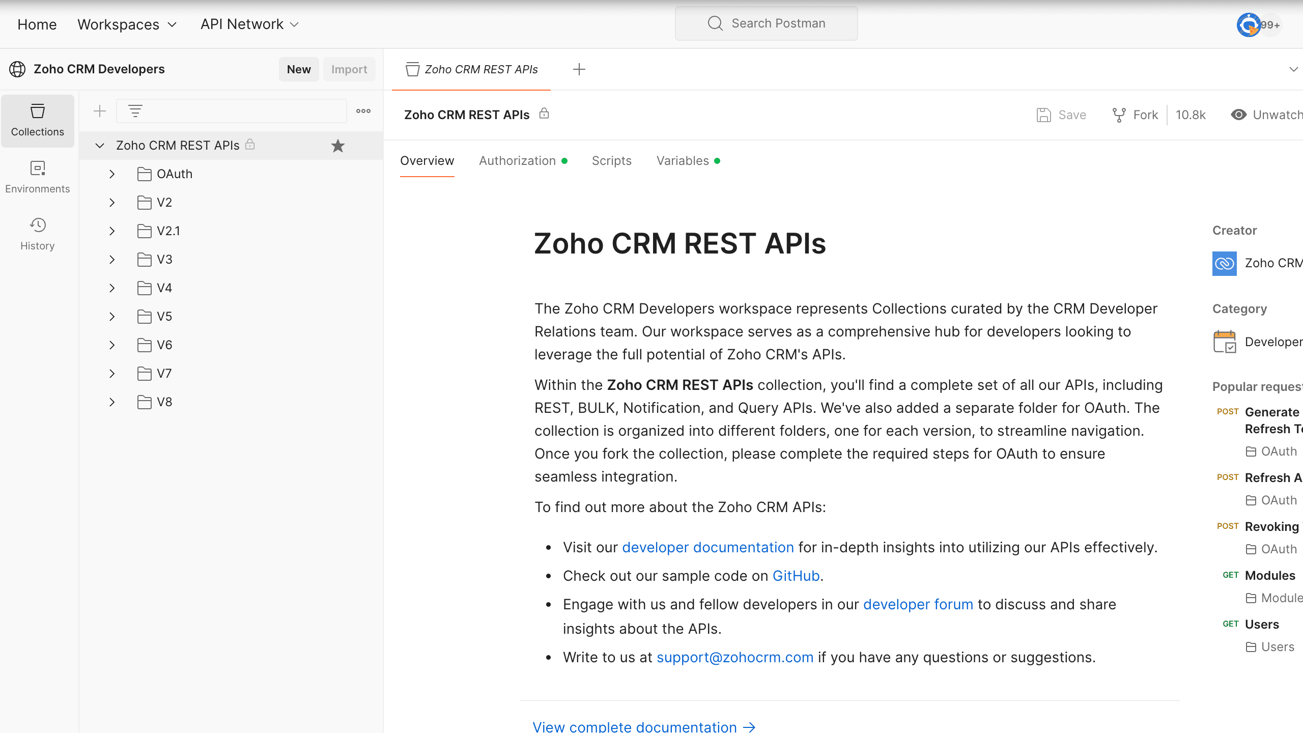 postman api versions