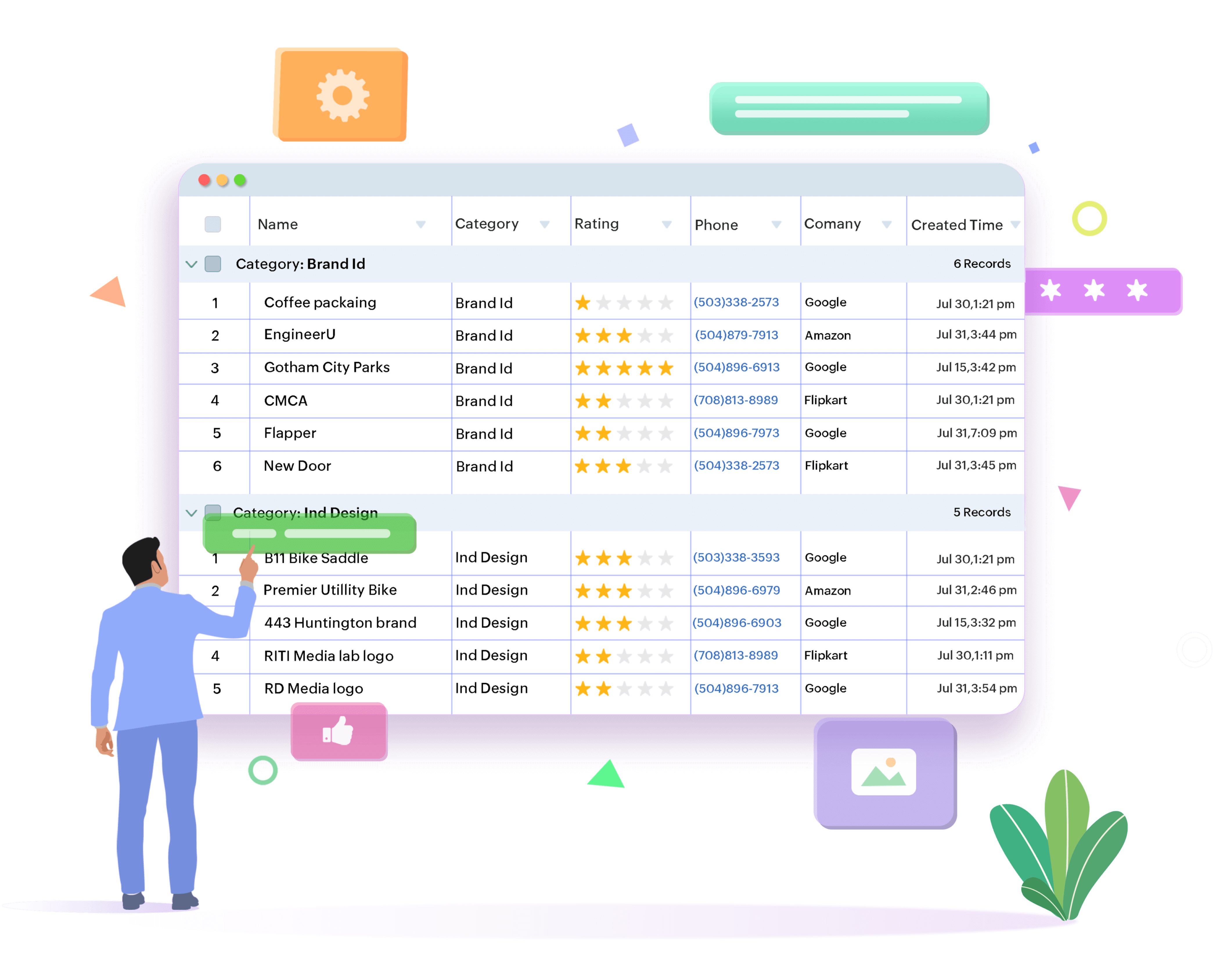 Represent your data in an intuitive interface