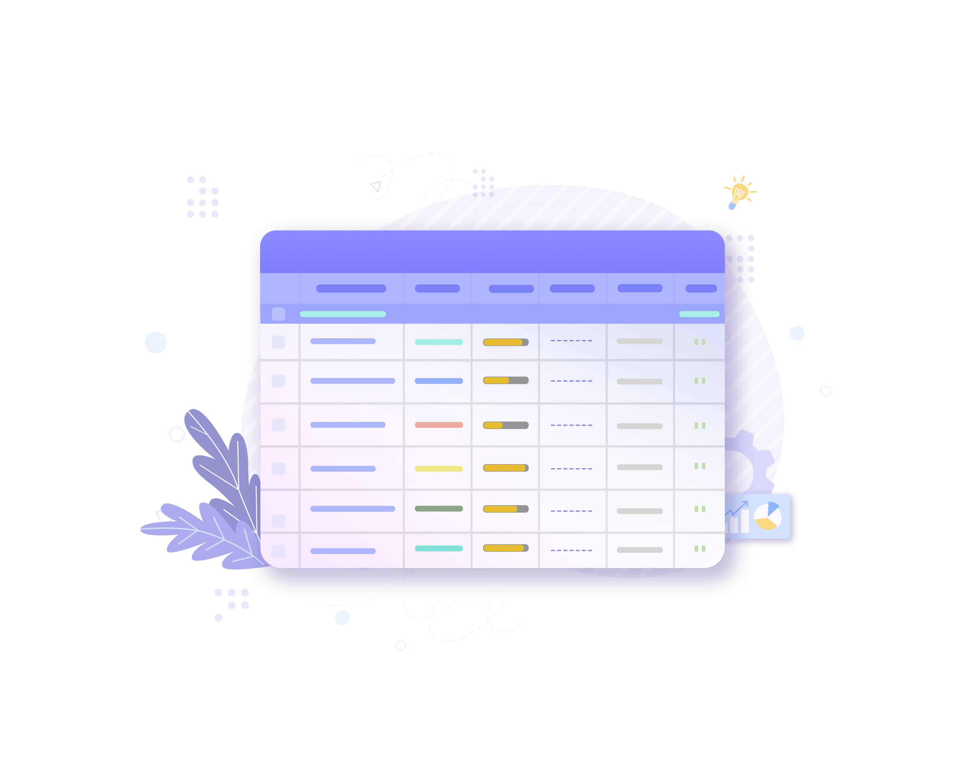 Feature rich spreadsheet-like Interface