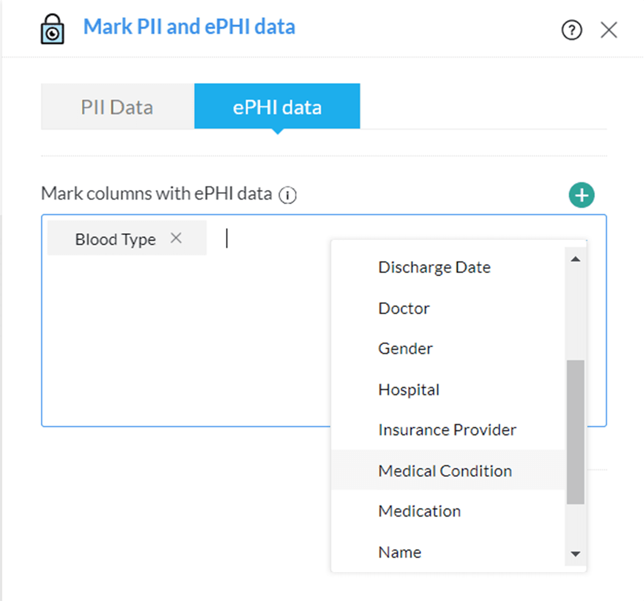 Classify ePHI data