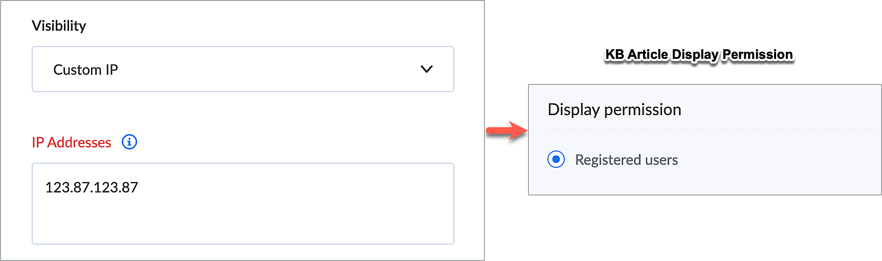custom ip visibility