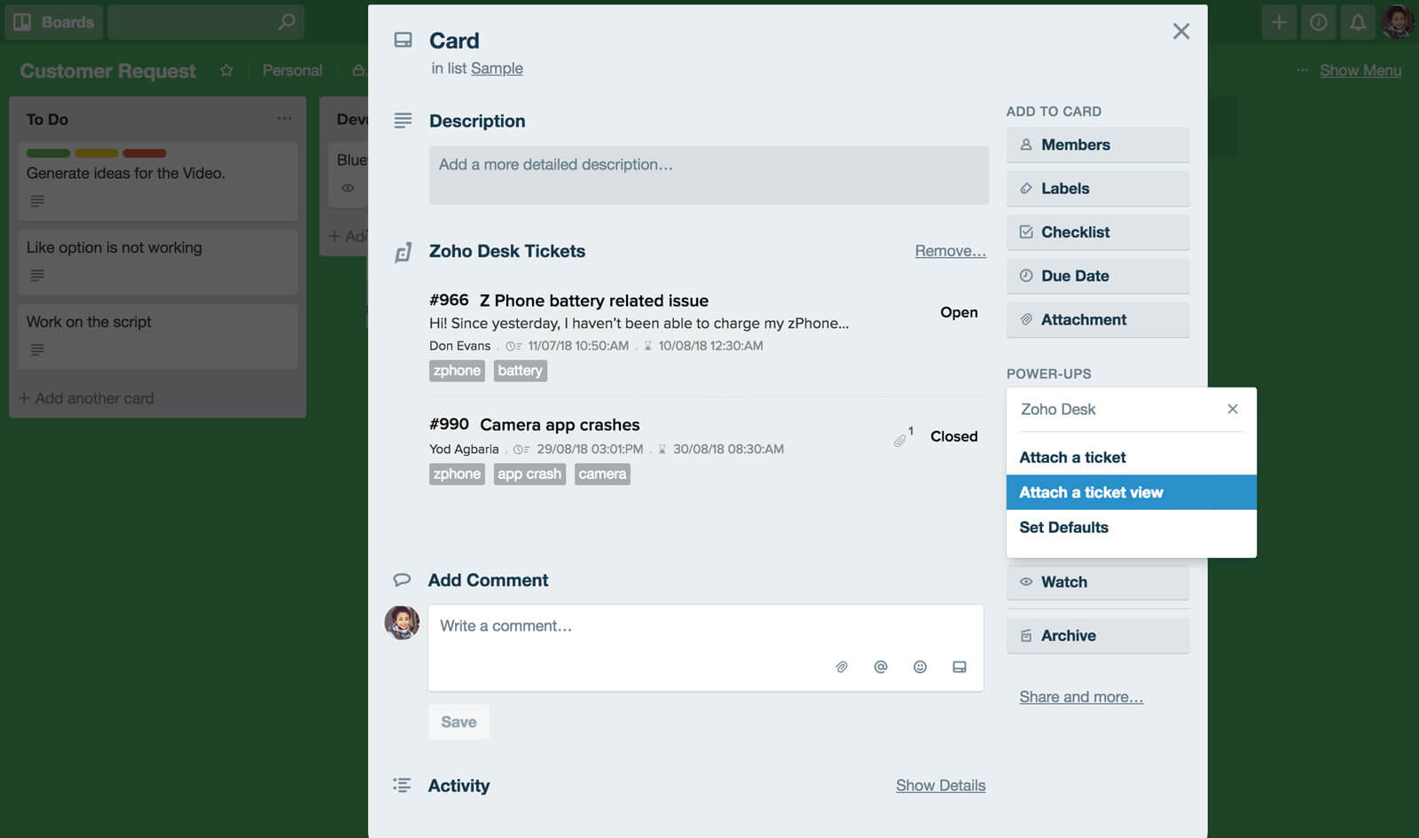 Trello CRM integration ·