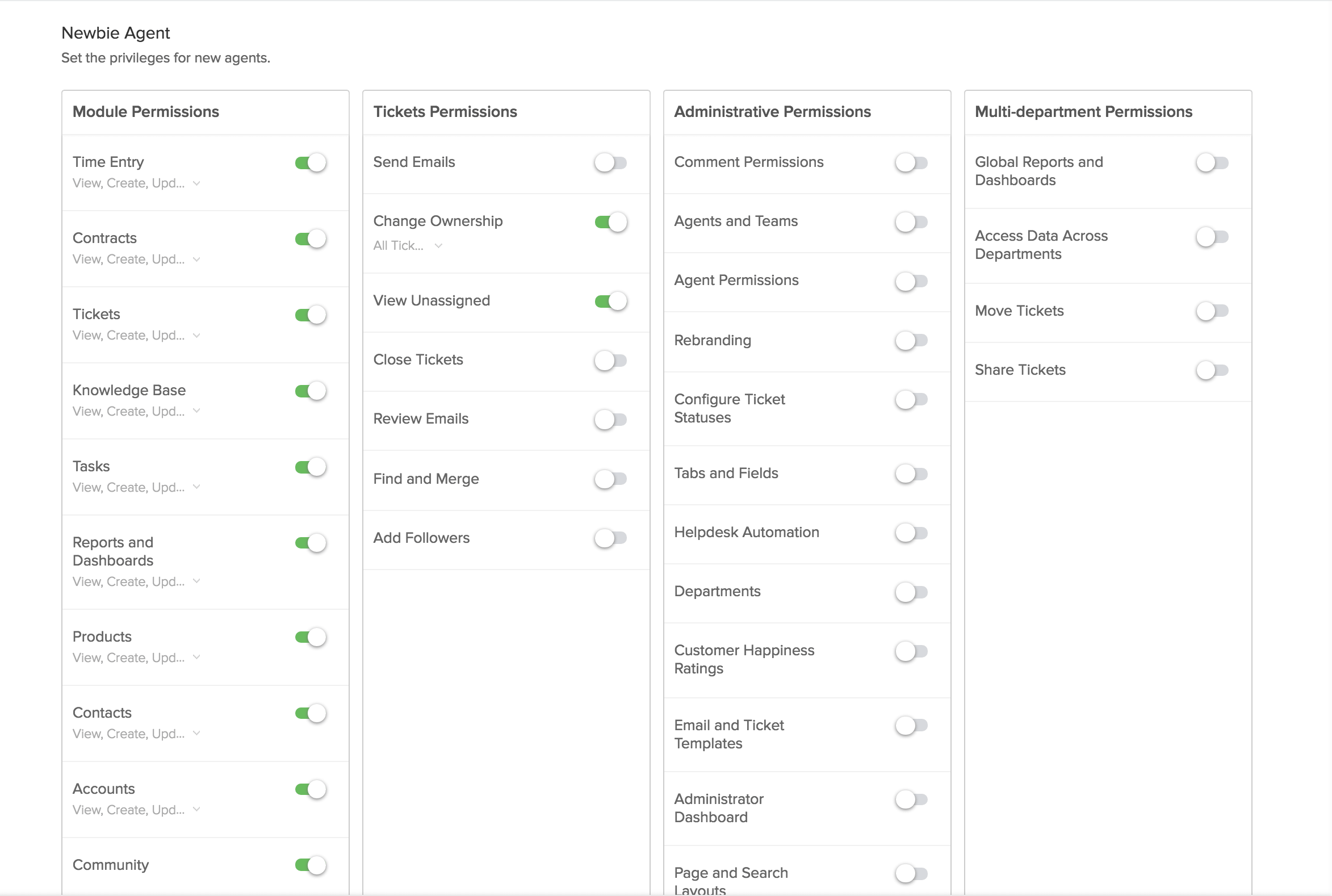 Zoho desk's customer portal software