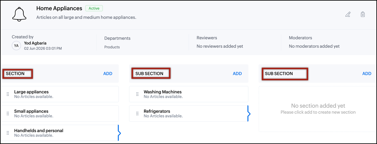 Folder categorization in KB