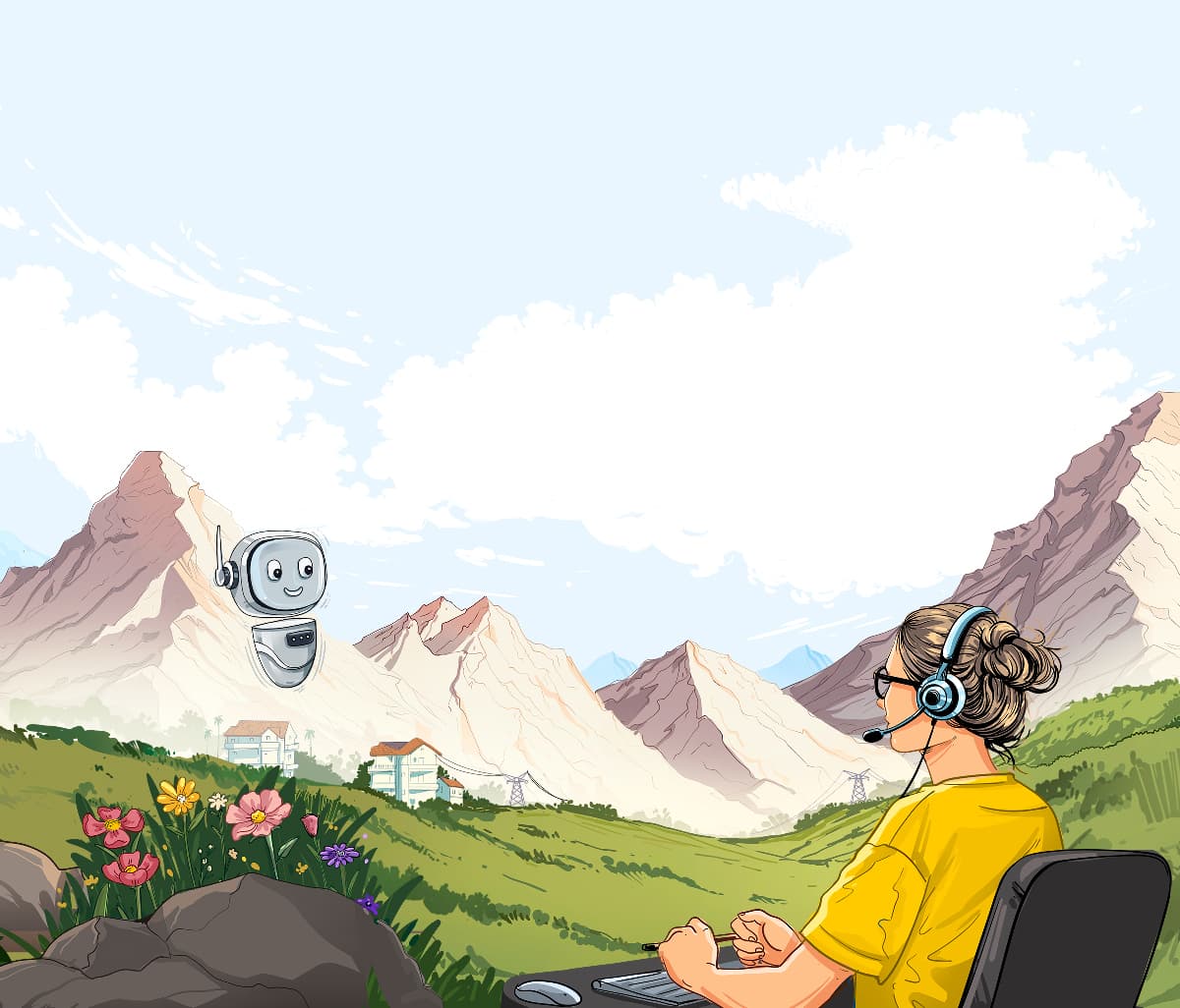 Zoho Desk homepage banner for tablet devices