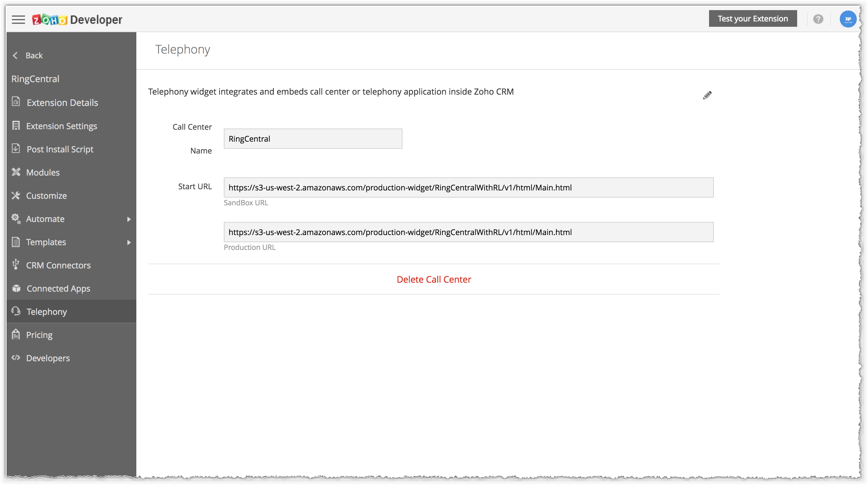 Node.js - Developing with RingCentral