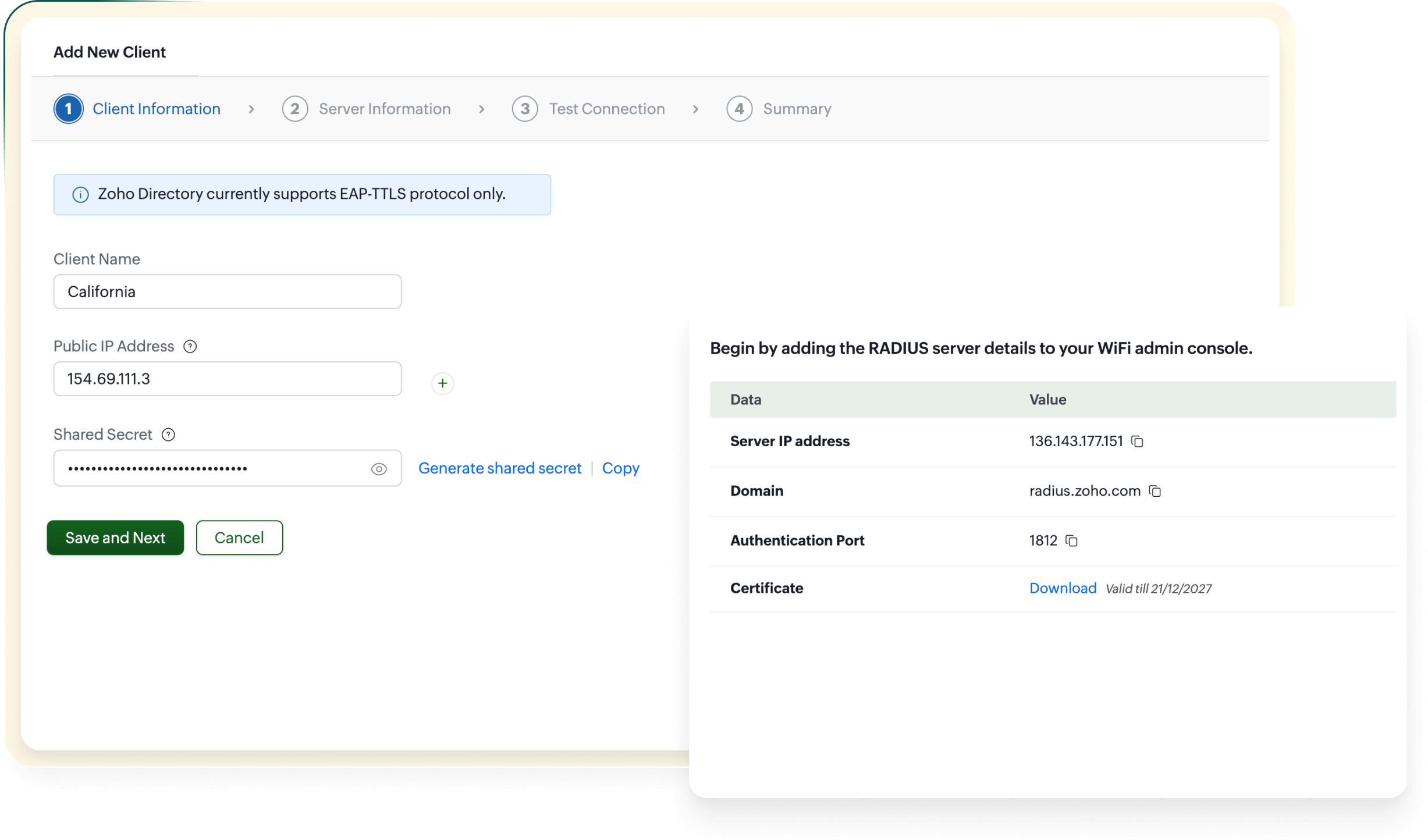 ZD Cloud RADIUS Interface