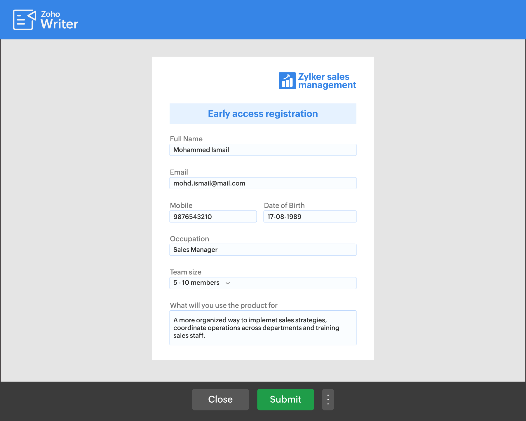 Build and prefill forms with ease