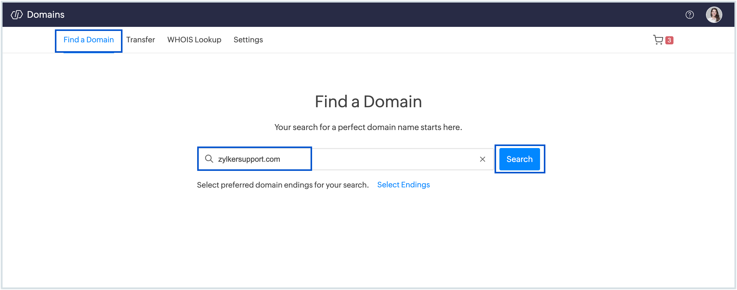 Find a domain