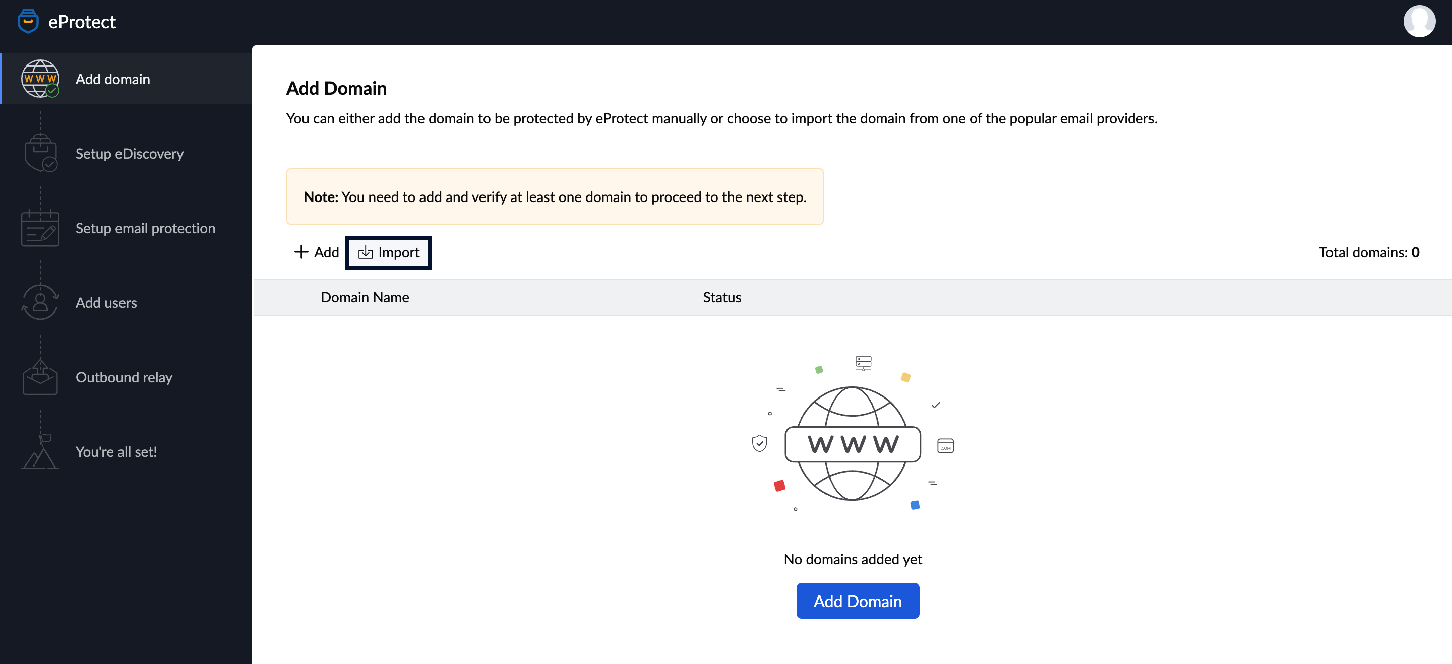 Import Domain from Microsoft 365