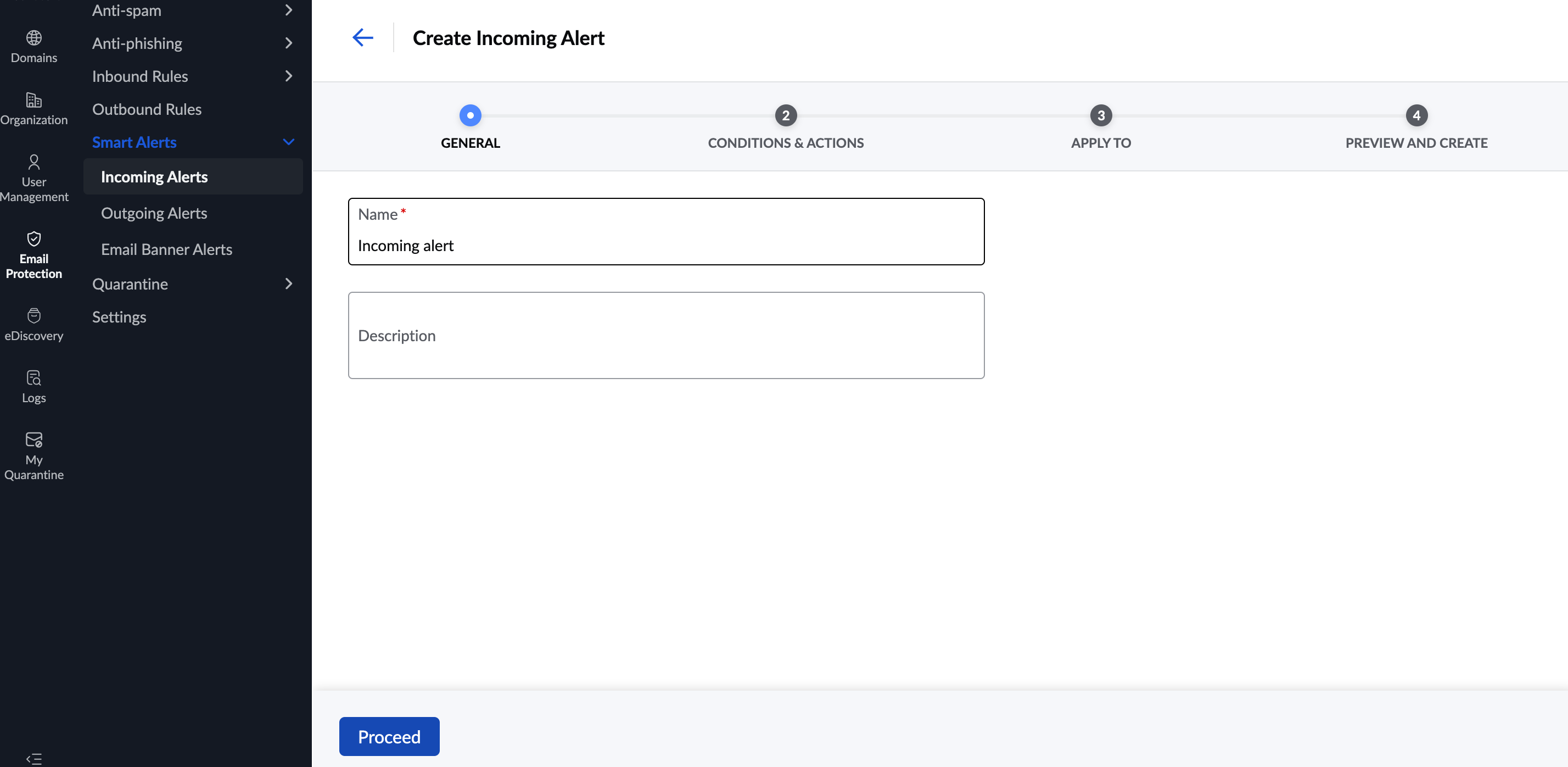 Provide a name for the alert