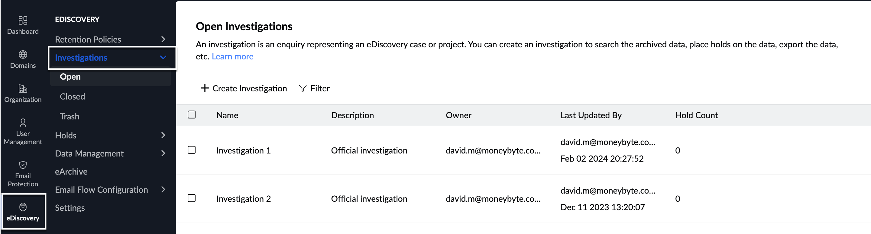 Investigations