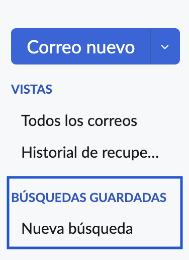 búsquedas guardadas