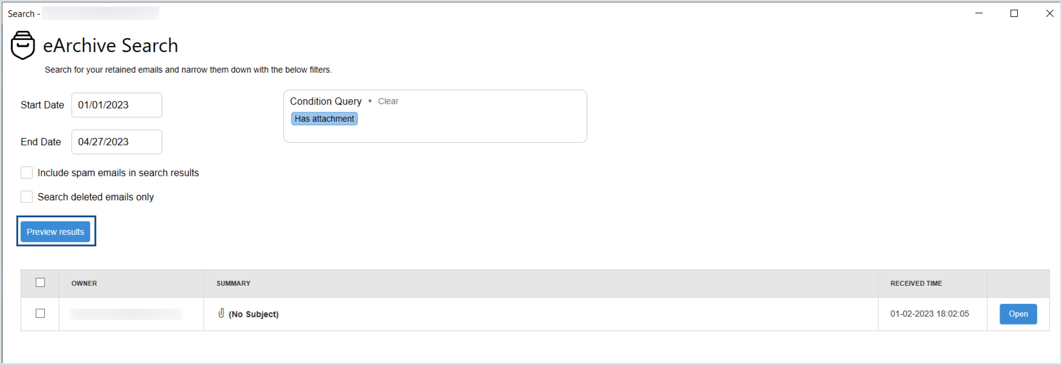 Búsqueda de usuarios en eArchive