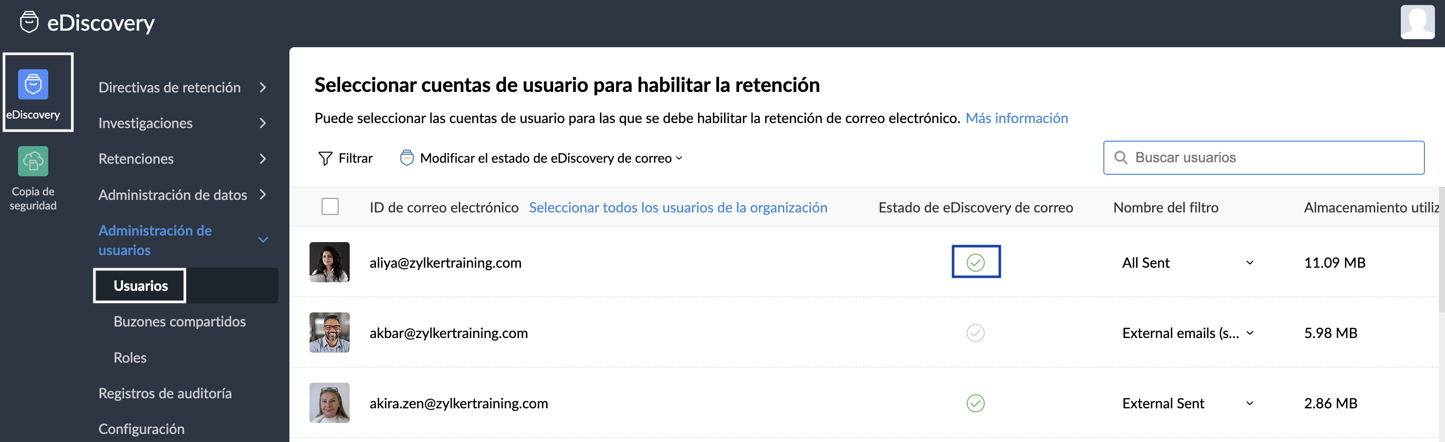 Habilitar eDiscovery manualmente Habilitar eDiscovery manualmente