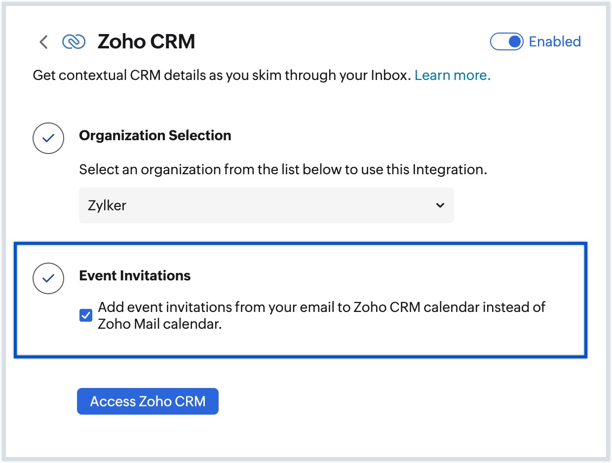 Agregar eventos al calendario de CRM