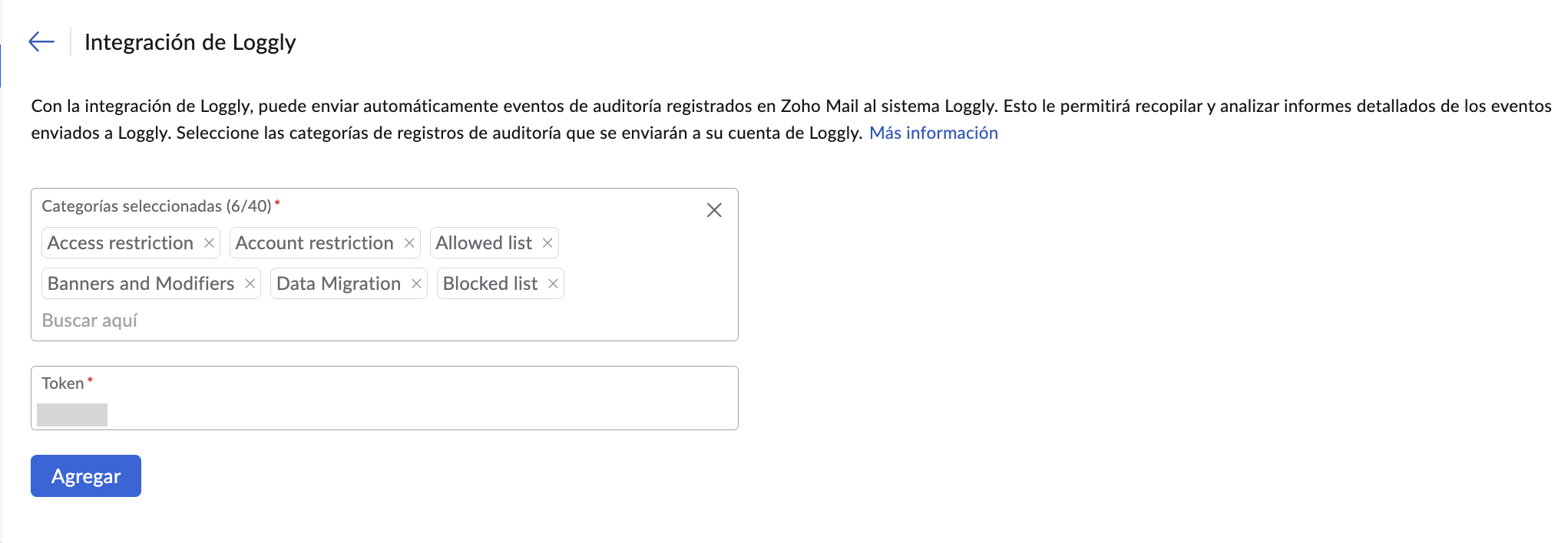 Integración de Loggly