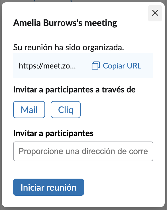 Iniciar una reunión en línea de inmediato