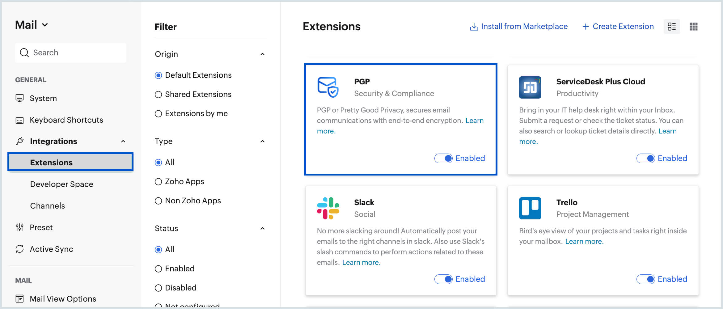 Integración en PGP
