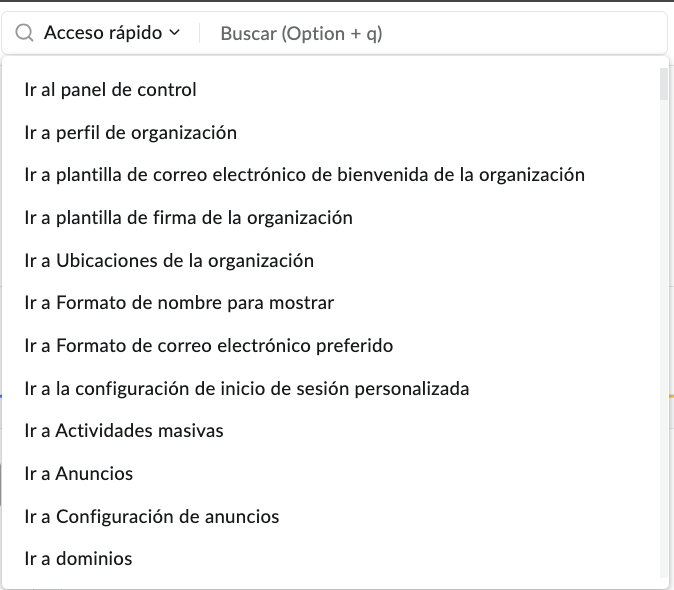 acceso rápido