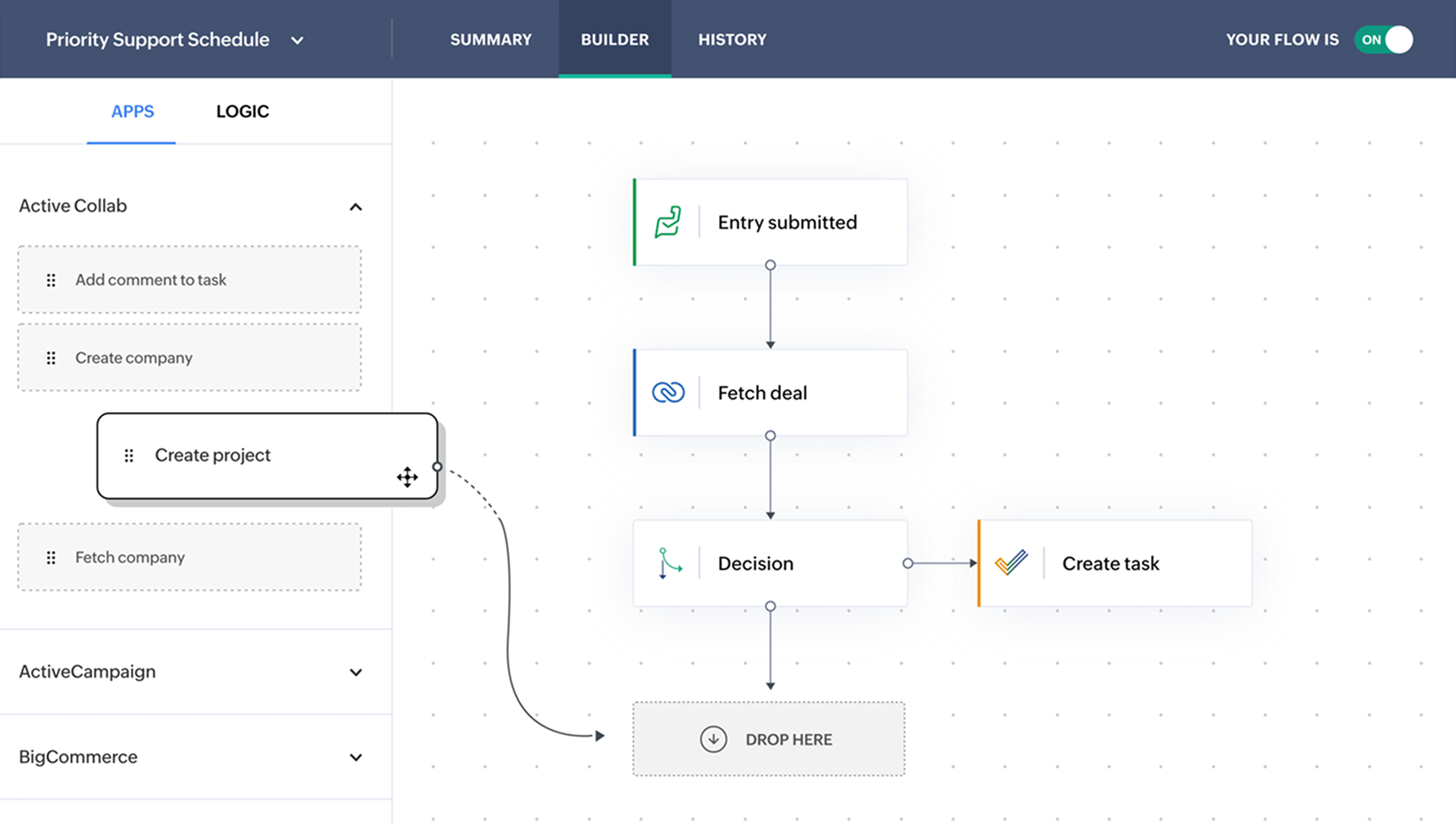 Intuitive workflow builder