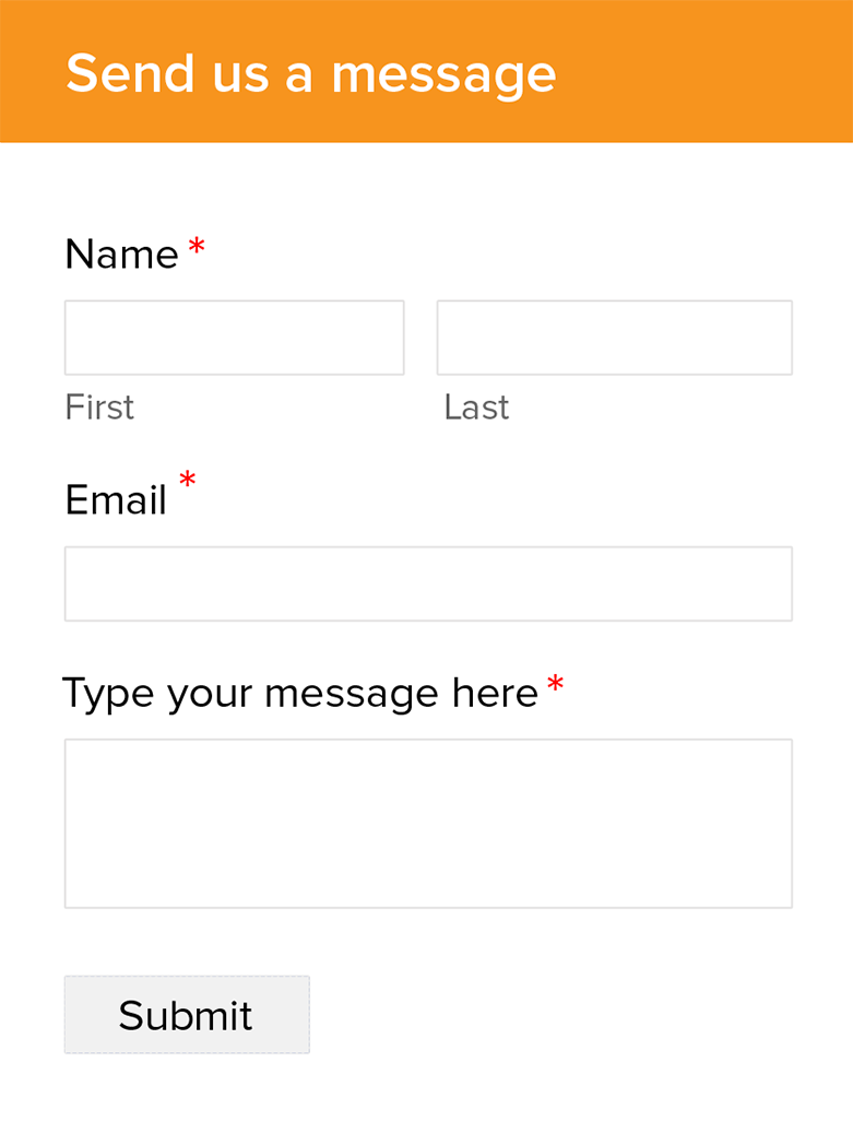 Contact Form HTML - Zoho Forms
