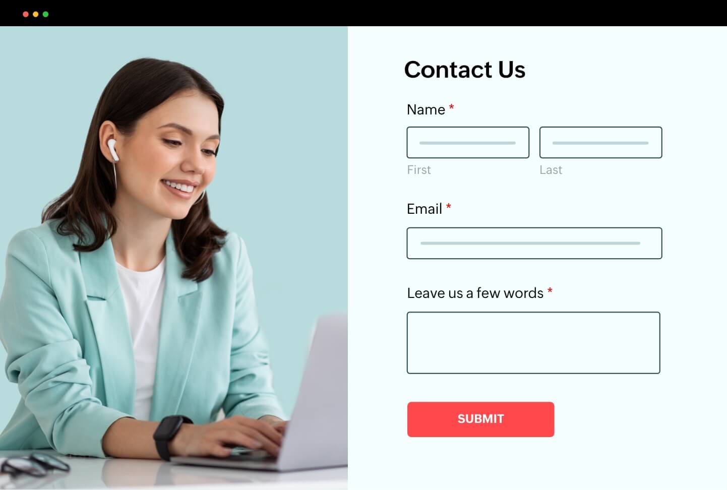 Contact form generator for business