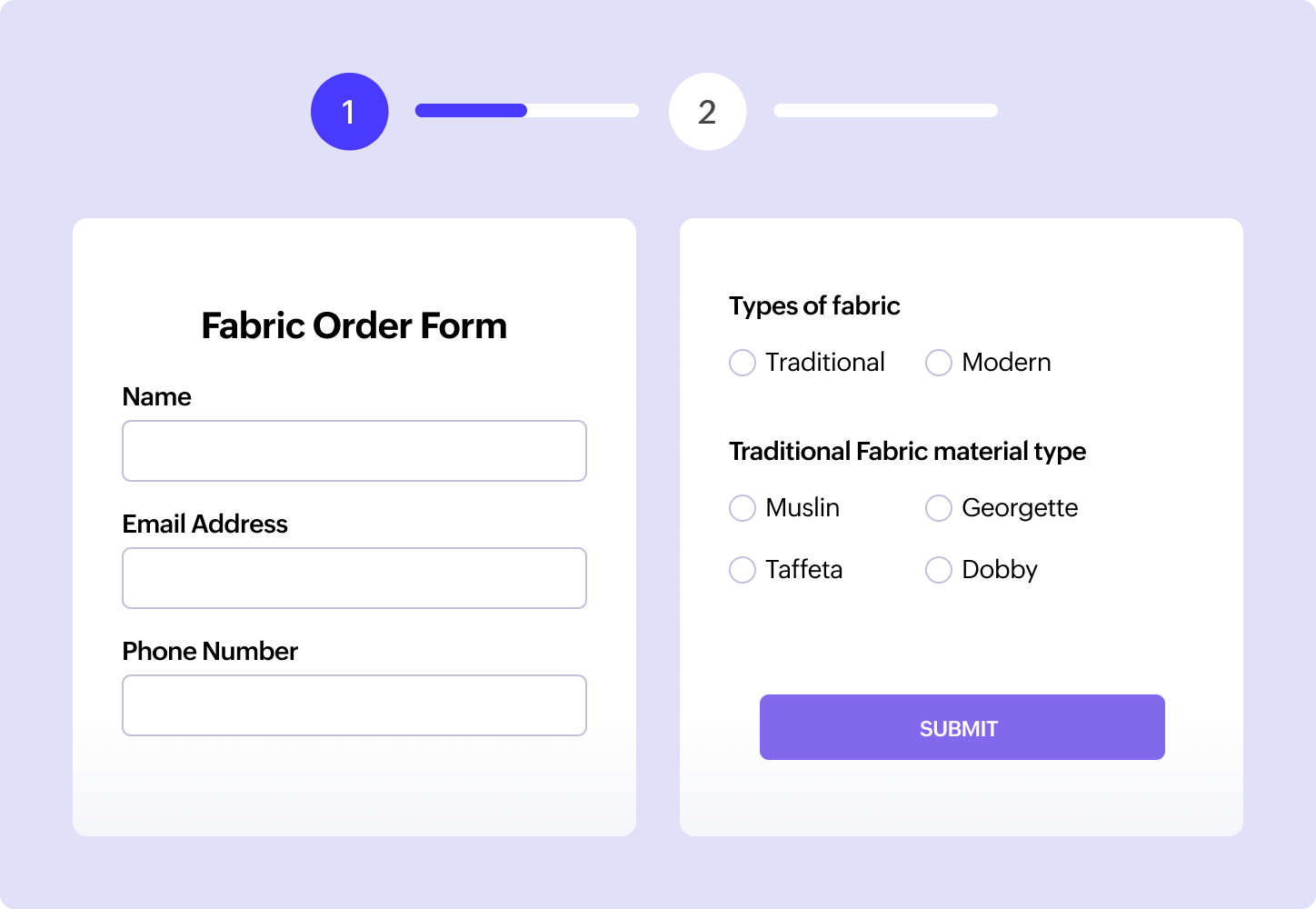 Form sectioning and multi-page forms 