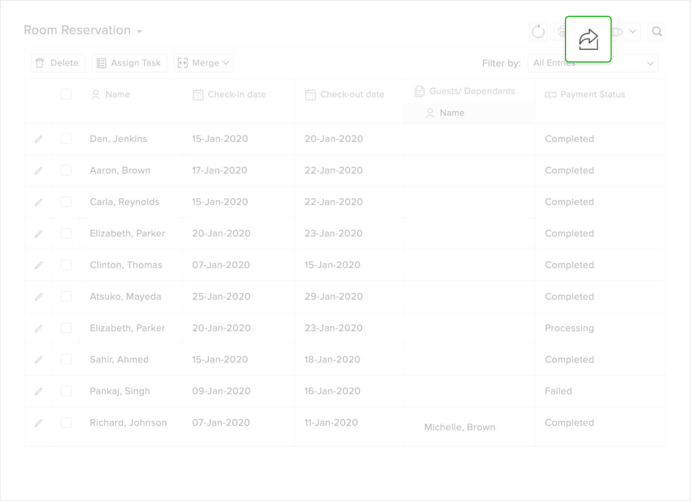 Export form submissions