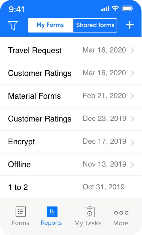 Pengumpulan Data Formulir Seluler - Zoho Forms