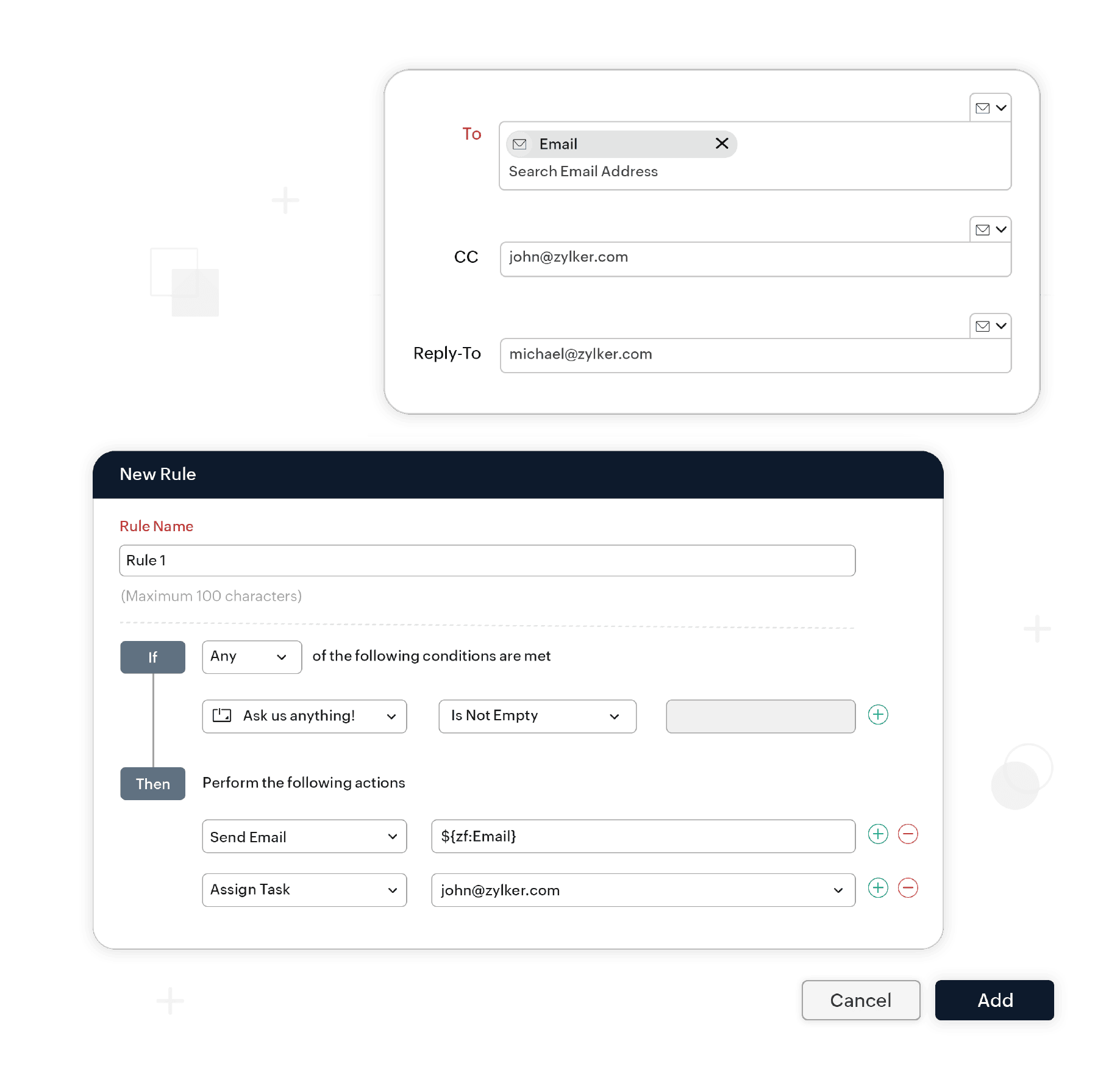 Instant emails