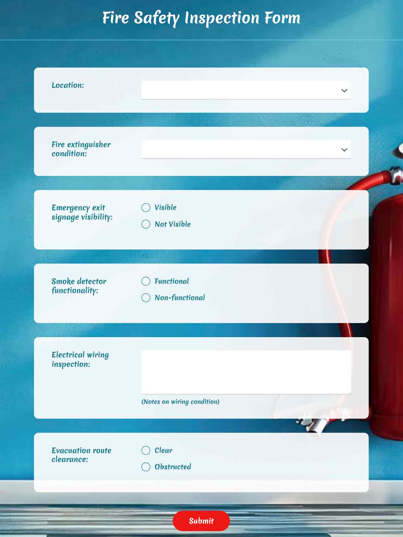 fire safety inspection forms