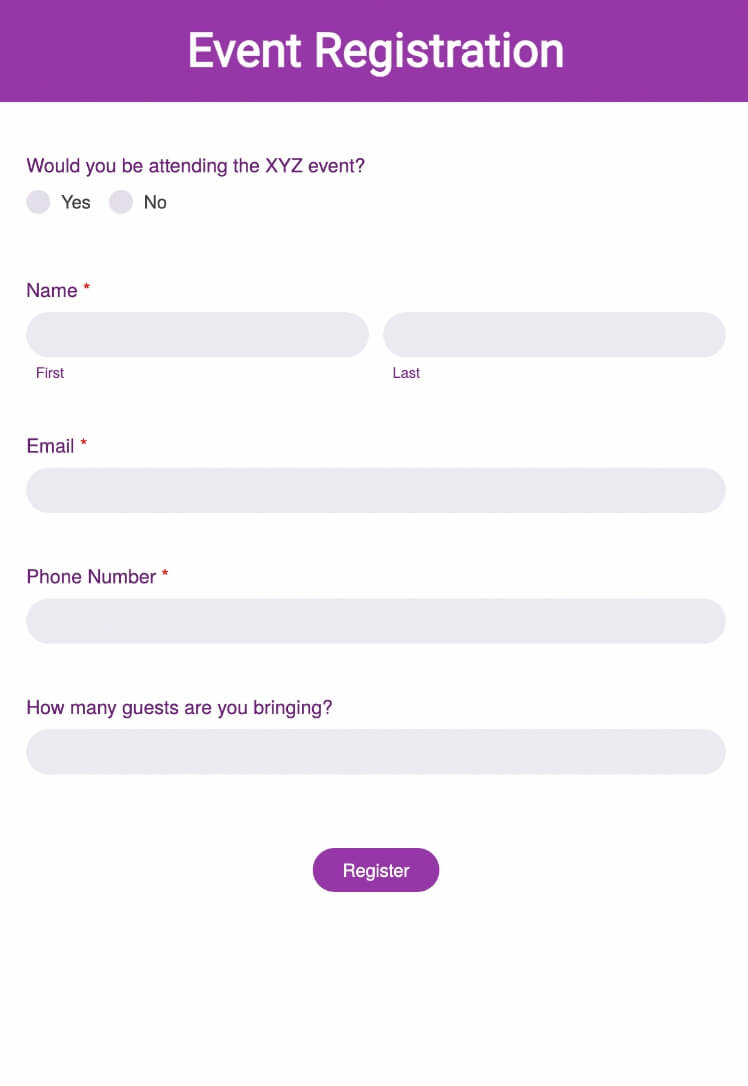 Các mẫu HTML miễn phí của Zoho Forms